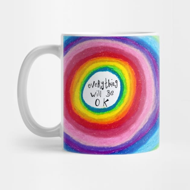 Everything will be Ok  Rainbow Mandala by MyCraftyNell